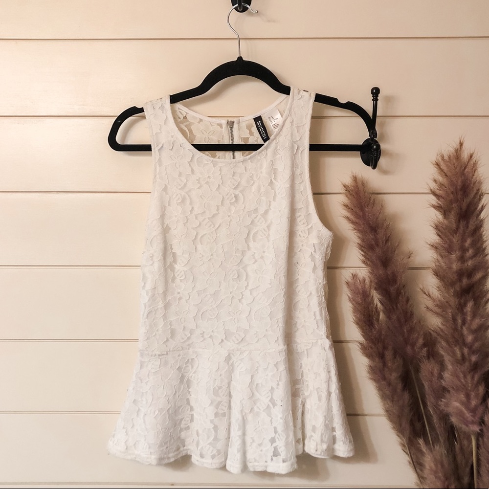White lace top